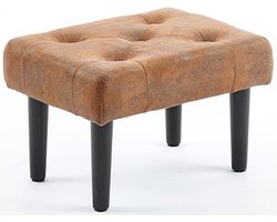 SCH® Voetenbankje of poef - Voetenbankje - Poef - Hockers en poefen - Bruin - 26cm x 37cm x 23 cm