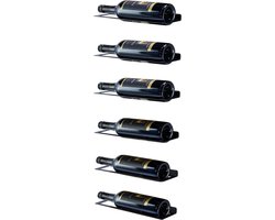 SCH® Wijnrek Muur - Wijnrek - Wijnrekken - Zwart - ‎9cm x 32cm x 3cm