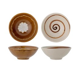 Schaal aardewerk bruin Heikki - set van 2