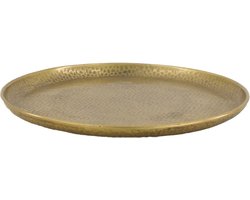 Schaal aluminum Ø27x1.75cm Goud