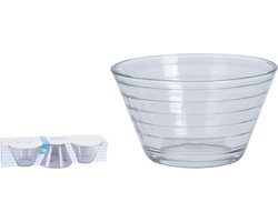 Schaal glas - set van 3 stuks