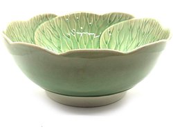 Schaal - Handgemaakte kom - Kom Groen 22 cm