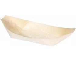 Schaal hout set van 8 stuks 16,5cm