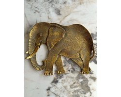 schaal olifant bronskleur - decoratief beeld - schaal - olifant - dierenbeeld - metaal - interieur - cadeau - geschenk - Verjaardag - Valentijn - Nieuwjaar - Kerst