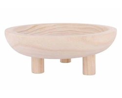Schaal On Foot Natuur 24x24xh9cm Rond Ho Ut