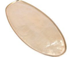 Schaal organisch 39x19 - goud- M - metaal