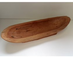 Schaal - Teak Hout - 50,5cm. - Naturel. - Hand made.