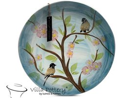 Schaal - Villa Pottery - Decoratie - Keramiek - Voorjaarsdecoratie - Plate - Blossom 7_1 Blue Plate