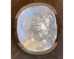 Schaaltje Amberblokjes met schelp inleg wit - Amberblok schaaltje - Schaal - Woondecoratie - Woon - Wonen - Deco - Decoratie - Sfeer en beleving - Sober - Landelijk - Modern - Klassiek - Interieur - Sfeertje - Stoer - Mooi - Amber - Amberblok