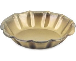 Schaaltje metaal bloem - Goud/koper - Ø10cm - Hoogte 2cm