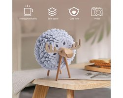 Schaap Coasters - Sneeuwvlokken - Tafel Coasters Set - Vilt Coasters - Grijze Drank Coasters voor Dranken - Bar - Bekers - Glazen - Tafel Coasters - Creatieve Desktop Decoratie