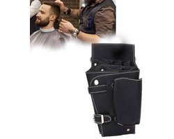 schaarzak holster met riem voor kappers, salon kapper kapper schaar schaar kappers taille houder koffer tas, echt leer
