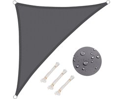 Schaduw Zeil - 3x3x4,3m - Grijs - Terrasoverkapping - Duurzaam Schaduwdoek - waterafstoten - polyester - Schaduwdoek - Schaduwzeil - Professioneel Schaduwdoek - Tuin - terras weerbestendig - voor Achtertuin Dek Patio Zwembad Camping
