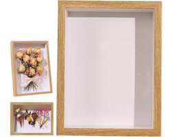 Schaduwbox Frame - 3D Displaydoos - Aandenkens Tonen - Stof- en Vochtbestendig - 10 x 15 cm - Houtkleur