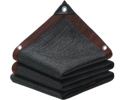 Schaduwdoek - 200*200cm - Schaduwdoek - Buitenterras - Zwart - UV-werend zonnescherm - Slijtvast tuinschaduwnet met stevige ringen - Geschikt voor tuinhuisjes, kassen