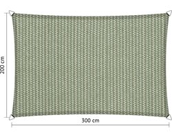 Schaduwdoek 2x3 rechthoek Moonstone green