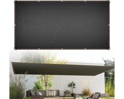 Schaduwdoek 3 x 6 m – HDPE 90–95% UV-Bescherming – Zonnescherm voor Tuin, Terras, Balkon & Zwembad – Antraciet