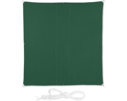 schaduwdoek - 3,5 x 3,5 m - waterafstotend - polyester - vierkant - met scheerlijnen - tuin & balkon - groen