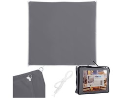 Schaduwdoek - 4x4 m - donkergrijs