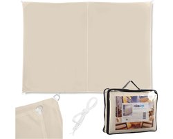 Schaduwdoek - 4x5 m - uv-bescherming - rechthoekig - beige