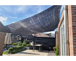 Schaduwdoek - 5 x 4 meter - Zwart - 160 gr/m² - 75% reductie
