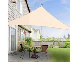 Schaduwdoek - 5x5 Meter - Driehoek - creme - Schaduw Doek