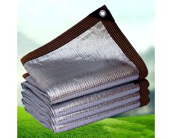 Schaduwdoek Aluminium - Zonnedoek Reflecterend - Buiten Koelen - 99% UV Bescherming - 500 x 700 cm - Zilver