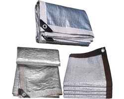 Schaduwdoek Aluminium - Zonnedoek Reflecterend - Terras Beschermen - 95% Schaduw - 3x4 meter - Zilver
