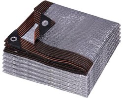 Schaduwdoek Aluminiumfolie - Zonnedoek Zilver - Buiten Koelte Creëren - 99% Zon Reflecterend - 1x4m - Zilver