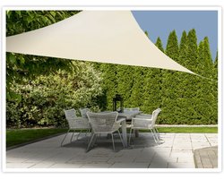 Schaduwdoek - creme wit - 3.6 x 3.6 x 3.6 meter - vierkant - zonnescherm