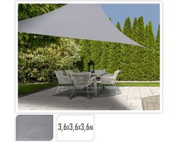 Schaduwdoek - Driehoek 360x360x360 - Grijs- UV beschermwaarde: UPF 50+ - 160 gr per M2