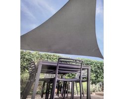 Schaduwdoek driehoek 3.6m x 3.6m x 3.6m - grijs