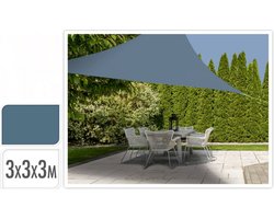Schaduwdoek driehoek 3x3x3m - blauw