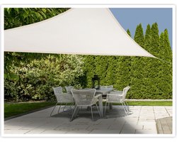 Schaduwdoek - driehoek - creme/beige - 3.6 x 3.6 x 3.6 meter - Zonwering