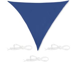Schaduwdoek Driehoekig ondoorzichtig - Anti-UV - Spanbanden - Terras, balkon - 4x4x4m - Blauw