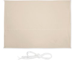 schaduwdoek rechthoek - 2,5 x 3,5 m - waterafstotend - uv-bestendig - met touwen - terras & balkon - beige