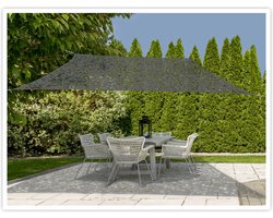 Schaduwdoek - rechthoek - camouflage antraciet - 2 x 3 meter - zonwering