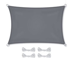 Schaduwdoek rechthoek - waterdicht - 3x2 m - grijs