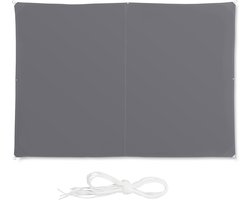 Schaduwdoek rechthoekig - 2 x 3 m - waterafstotend - uv-bestendig - grijs