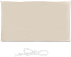 schaduwdoek rechthoekig - 2 x 4 m - waterafstotend - uv-bestendig - met scheerlijnen - terras & balkon - beige