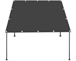 Schaduwdoek Rechthoekig - Zonnedoek Waterdicht - Buitenruimte Cre lëren - Waterdicht en Uv-Beschermend - 100 x 390 cm - Donkergrijs