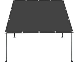 Schaduwdoek Rechthoekig - Zonnedoek Waterdicht - Buitenruimte Cre lëren - Waterdicht en Uv-Beschermend - 100 x 390 cm - Donkergrijs