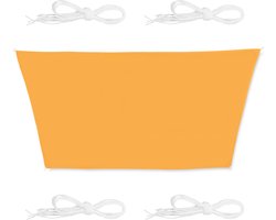 schaduwdoek trapezium - 3 x 4 x 2 x 2 m - uv-bestendig - met scheerlijnen - geel