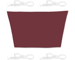 schaduwdoek trapezium - waterafstotend - met ogen - voor tuin of terras - bordeaux