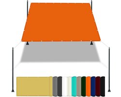 Schaduwdoek Waterbestendig - Zonnescherm Patio - Buiten Bescherming - 180g/m² Polyester - 3 x 3.2 m - Oranje