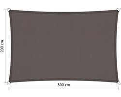 Schaduwdoek waterdicht 4x4 vierkant Grey