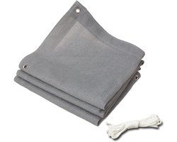 Schaduwdoek-Zonneluifel-schaduwdoek-Rechthoekig schaduwdoek - Grijs schaduwnet Autoschaduw-stof - Schaduwnet - Schaduwdoek - 90% UV-bescherming Ademend schaduwdoek - Kas Buiten Tuin Terras Privacyscherm - Grijs - 1x1,5m
