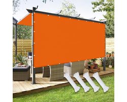 Schaduwdoek - Zonnezeil Rechthoekig - Tegen Zon UV - Waterdicht Polyester - 1.2 x 3.5 m - Oranje
