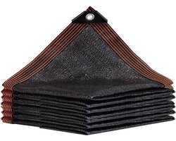 Schaduwdoek – zonwering schaduwdoek – 3x4 m duurzaam gaaszeil met ringen en verstevigde randen - voor kas planten, buiten tuin, pergola, terras, gazon - zwart