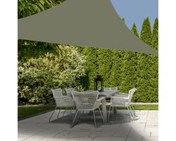Schaduwdoek/zonnescherm driehoek - Set van 2x stuks - groen - 3 x 3 x 3 meter - Terras/tuin zonwering